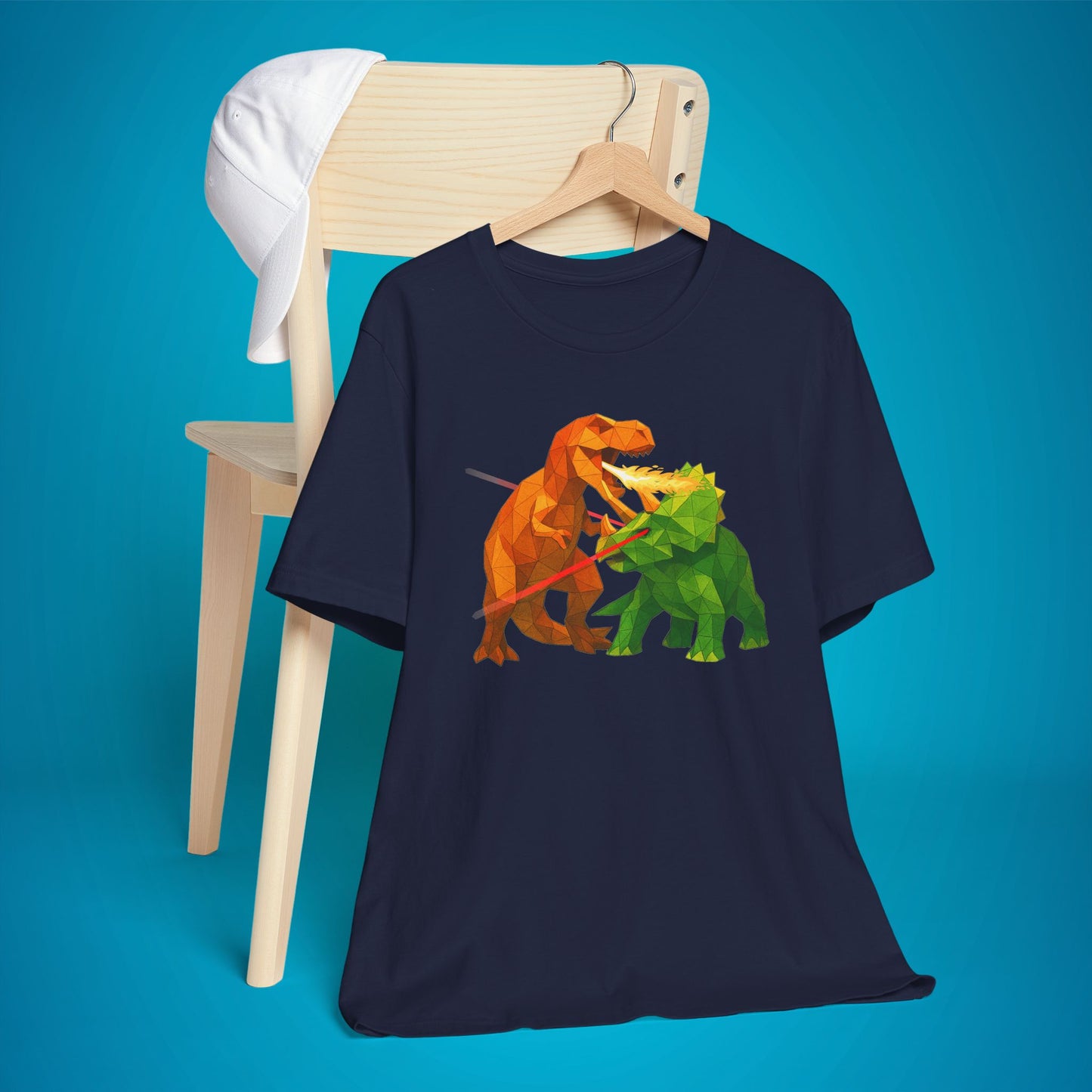 Dino Battle Graphic T-Shirt – Adult Unisex Tee