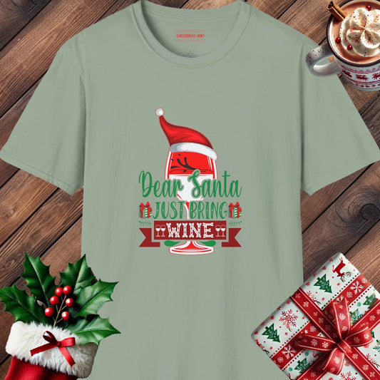 Dear Santa Just Bring Wine