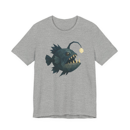 Anglerfish Graphic Tee, Trendy Unisex T-Shirt, Unique Sea Creature Apparel, Ocean Lover Gift, Fun Beachwear, Summer Vibes