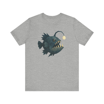 Anglerfish Graphic Tee, Trendy Unisex T-Shirt, Unique Sea Creature Apparel, Ocean Lover Gift, Fun Beachwear, Summer Vibes