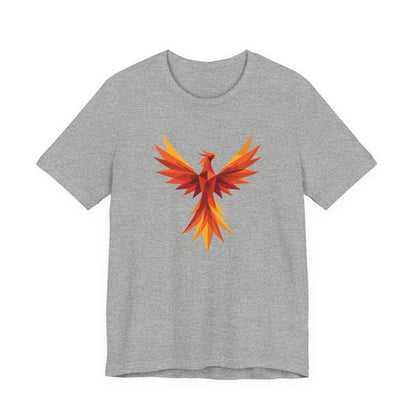Phoenix Spirit Short Sleeve Tee | Unisex Shirt, Everyday Wear, Vibrant Graphic Tee, Summer Fashion, Express Delivery available