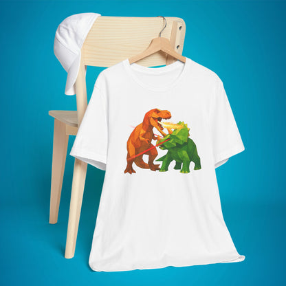 Dino Battle Graphic T-Shirt – Adult Unisex Tee