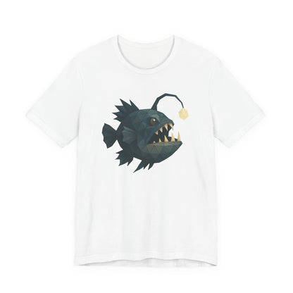Anglerfish Graphic Tee, Trendy Unisex T-Shirt, Unique Sea Creature Apparel, Ocean Lover Gift, Fun Beachwear, Summer Vibes