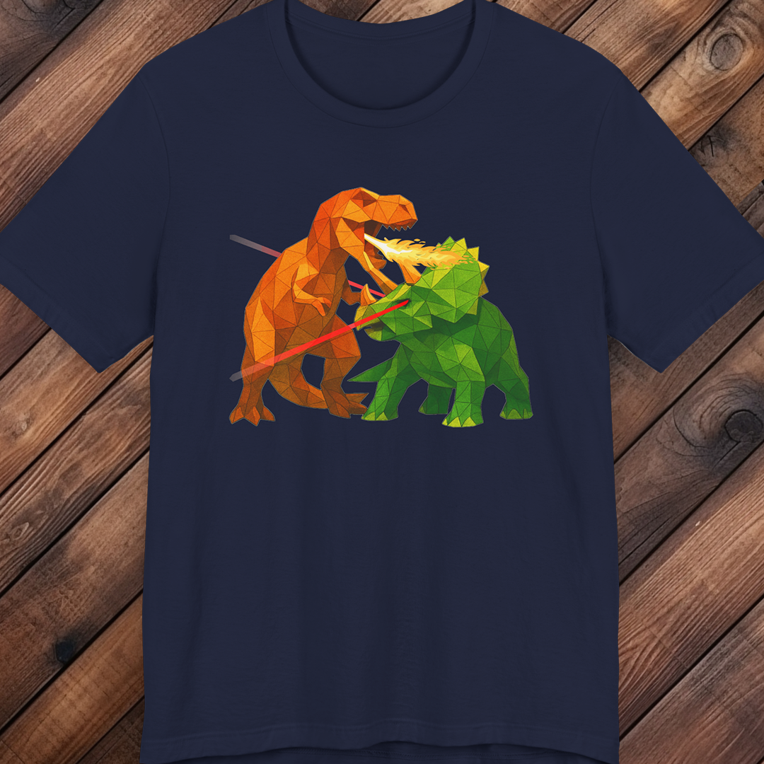 Dino Battle Graphic T-Shirt – Adult Unisex Tee