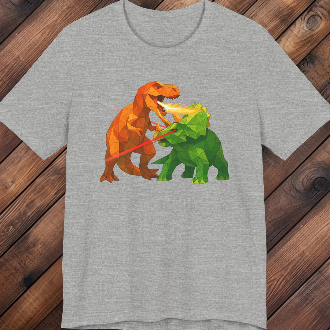 Dino Battle Graphic T-Shirt – Adult Unisex Tee