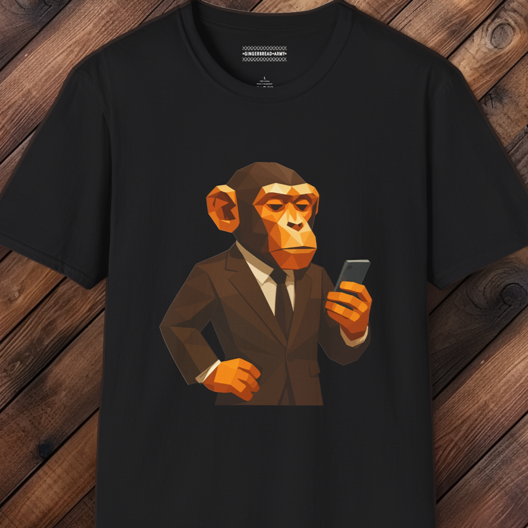 Low Poly Monkey in Suit – Adult Unisex Tee