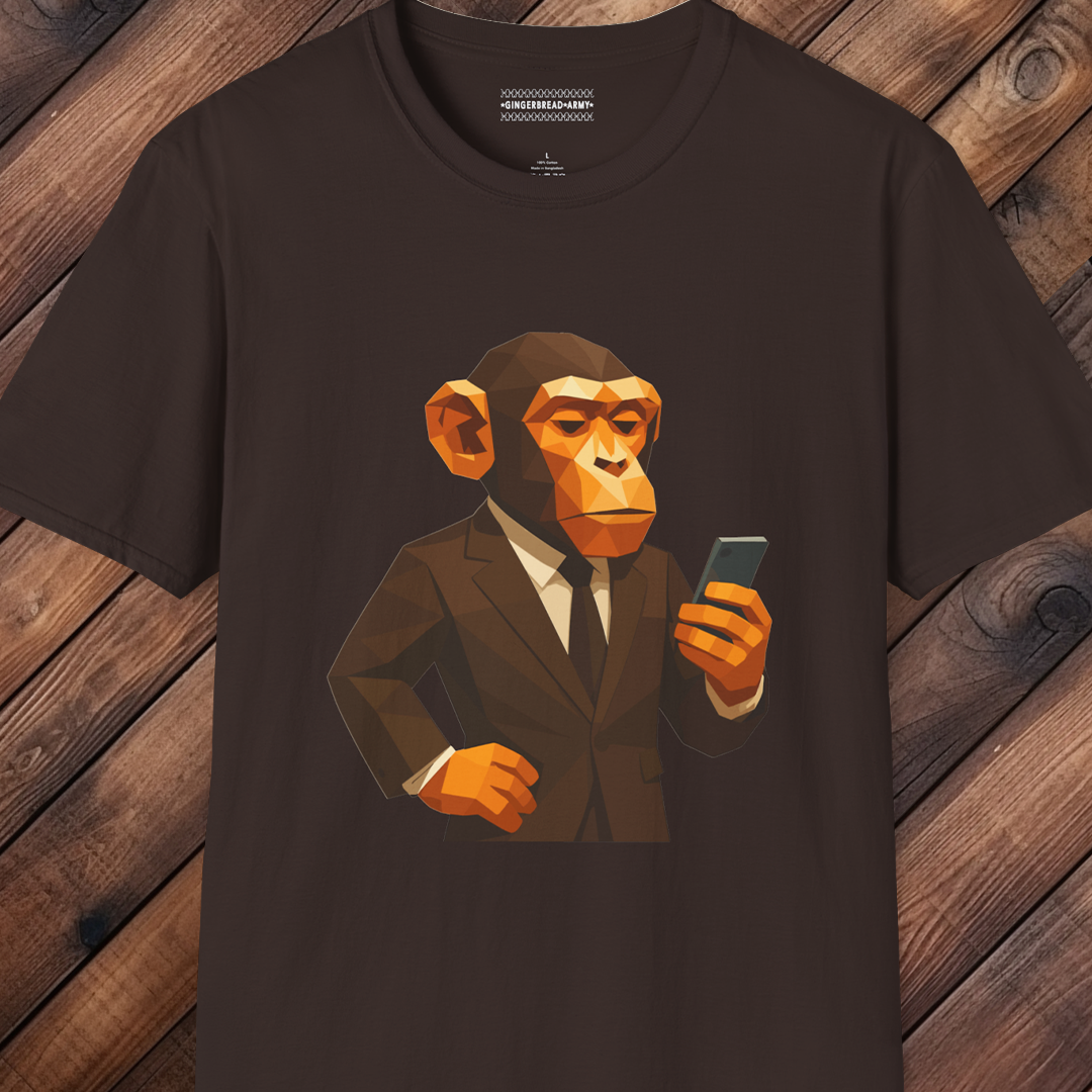 Low Poly Monkey in Suit – Adult Unisex Tee