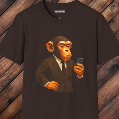 Low Poly Monkey in Suit – Adult Unisex Tee