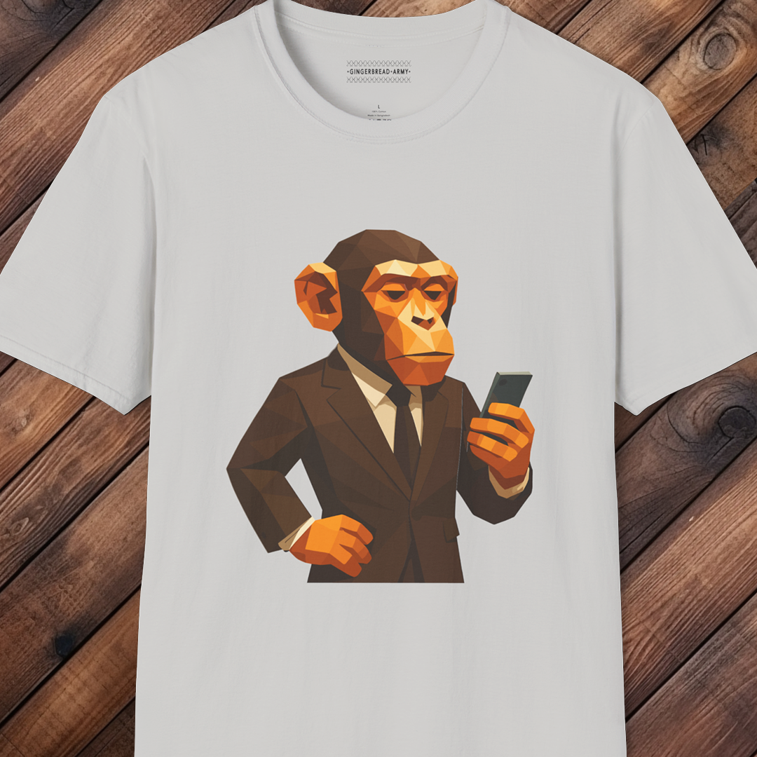 Low Poly Monkey in Suit – Adult Unisex Tee