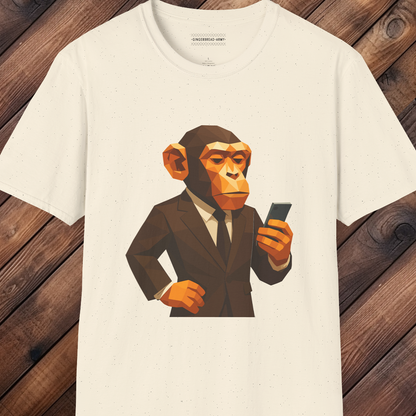 Low Poly Monkey in Suit – Adult Unisex Tee