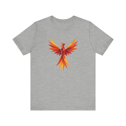 Phoenix Spirit Short Sleeve Tee | Unisex Shirt, Everyday Wear, Vibrant Graphic Tee, Summer Fashion, Express Delivery available