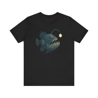 Anglerfish Graphic Tee, Trendy Unisex T-Shirt, Unique Sea Creature Apparel, Ocean Lover Gift, Fun Beachwear, Summer Vibes