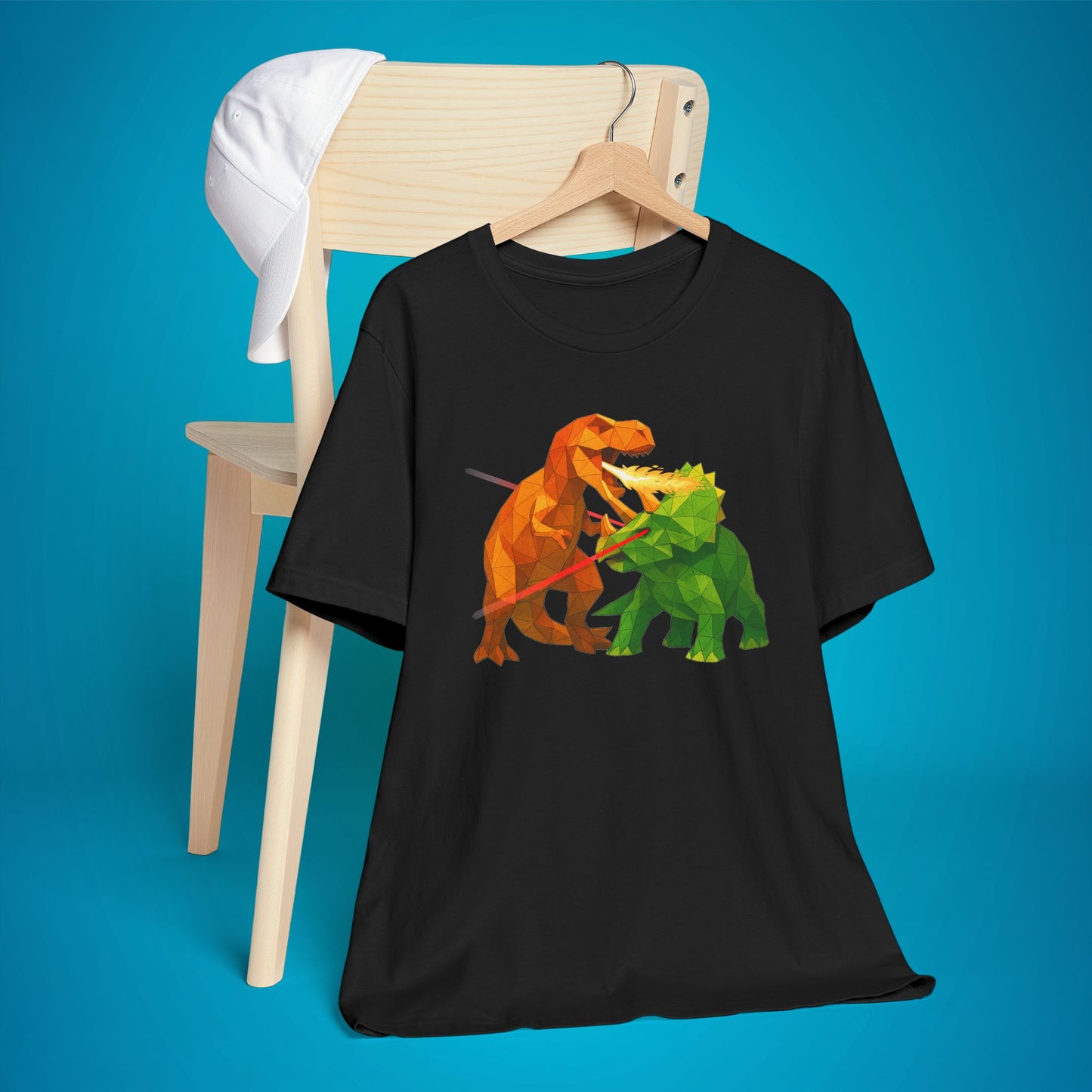 Dino Battle Graphic T-Shirt – Adult Unisex Tee
