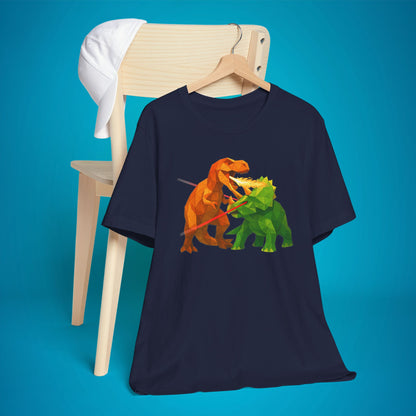 Dino Battle Graphic T-Shirt – Adult Unisex Tee