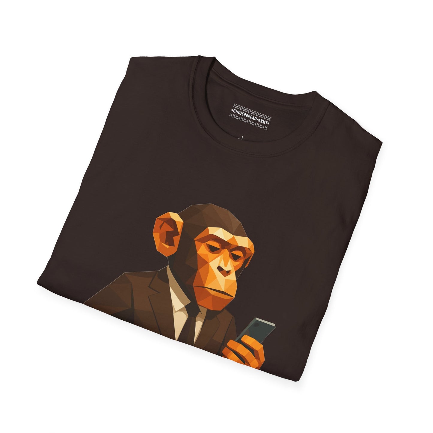 Chimp Rizz Graphic Tee | Low Poly Monkey in a Suit - Cool Modern T-Shirt for Men | Geeky Casual Wear | Unique Gift for Him | Dadcore Humor