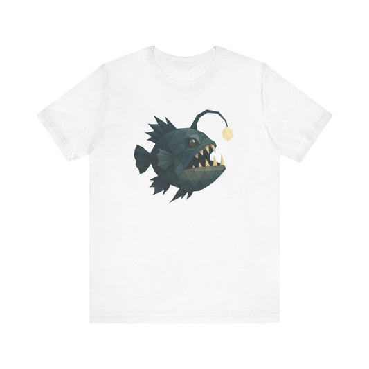 Anglerfish Graphic Tee, Trendy Unisex T-Shirt, Unique Sea Creature Apparel, Ocean Lover Gift, Fun Beachwear, Summer Vibes